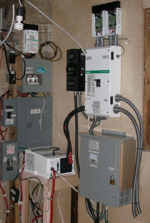 The new electrical panels on the right.