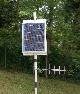 Solar module is a BP 20 watt charging a 7 Ah gell battery.