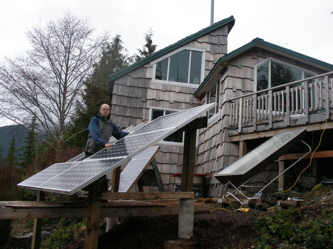 In addition to the hydro, we upgraded a small 300 watt PV array to 1 kW..