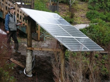 The completed array waiting for a sunny day!