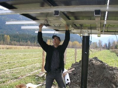 Thats me wiring the array into individual safety breakers.