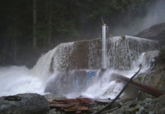 The intake dam at 1200 feeet elevation.